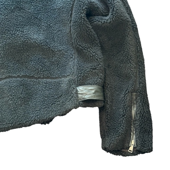 Polo Ralph Lauren Moto Jacket Women's Fleece Sherpa Biker Black - Picture 4 of 9